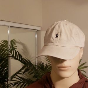 Leather strap polo hat